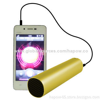 Portable Mini Speaker with Power Bank and Phone Stand for Smartphones, 3,500mAh Capacity
